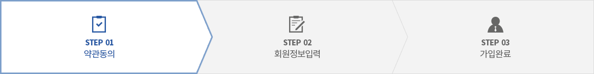 step01_약관동의,step02_회원정보입력,step03_가입완료 중 약관동의 페이지 입니다.